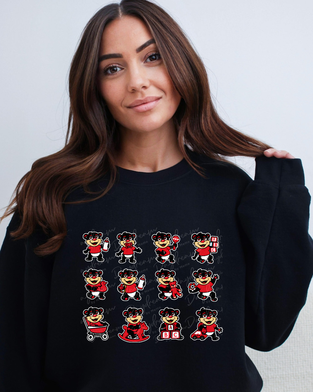 Baby Bear Collage Crewneck