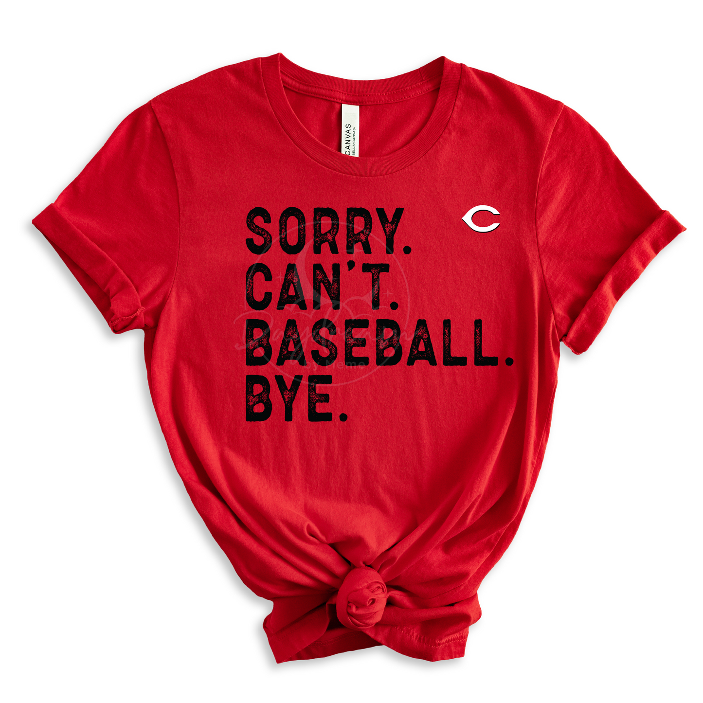 Sorry Can't Baseball Reds T-Shirt