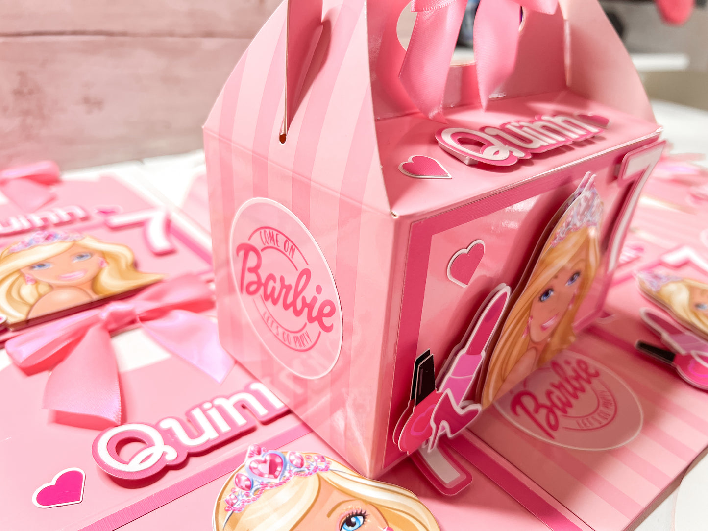 3D Barbie Party Favor Treat Boxes