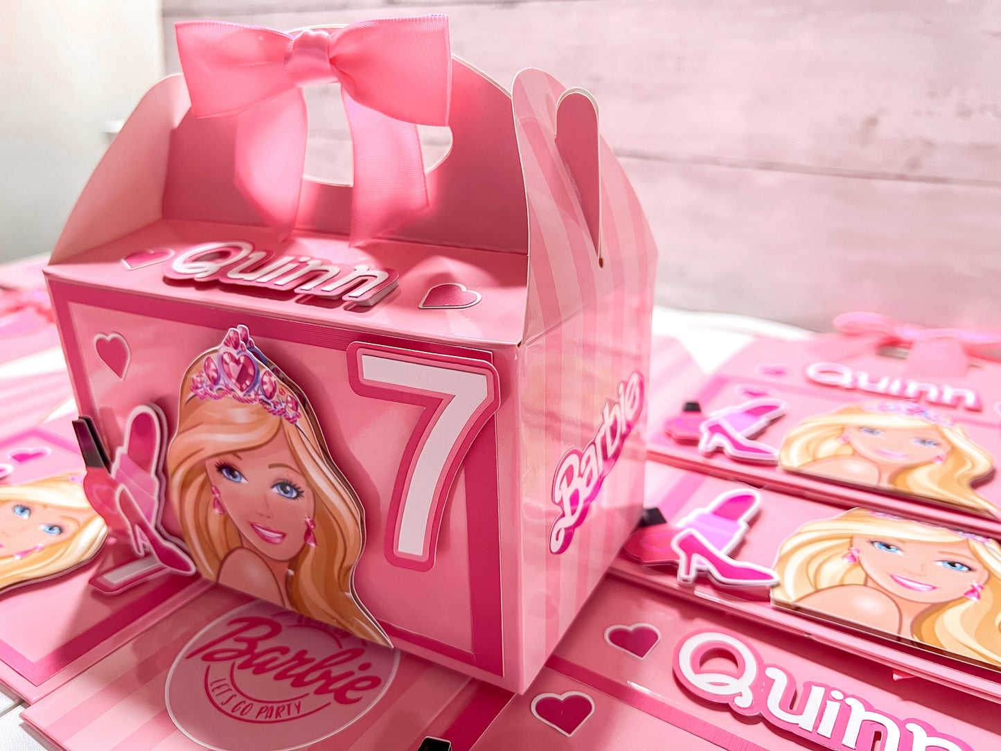 3D Barbie Party Favor Treat Boxes