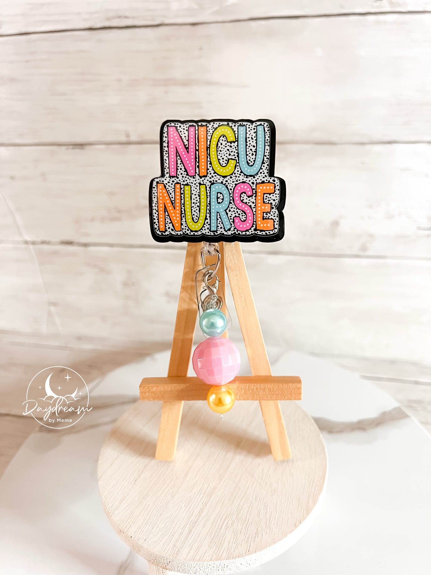 Nicu Nurse Dalmatian Print Badge Reel