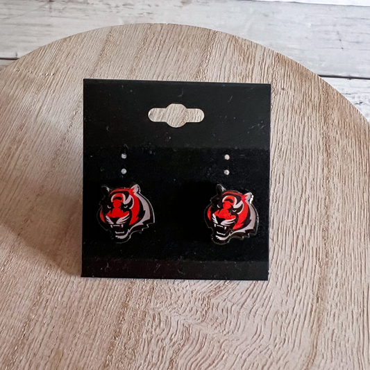 Bengals Tiger Stud Earrings