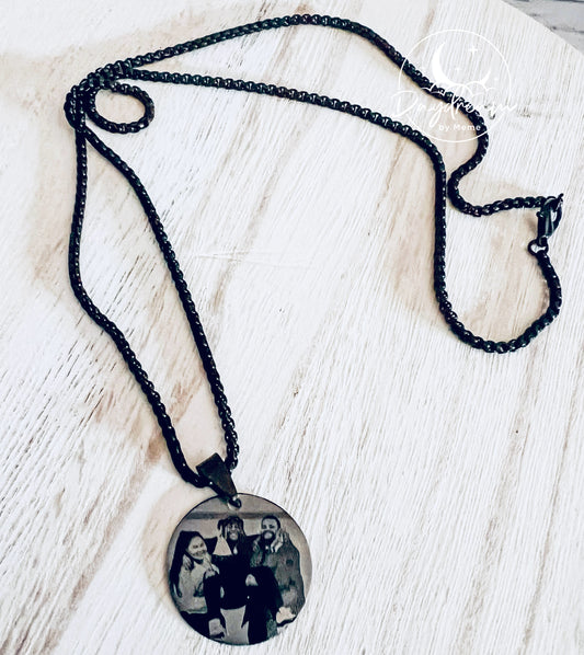 Mens Photo Necklace