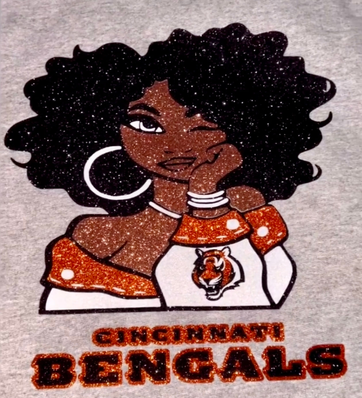 Full Glitter Bengals Girl