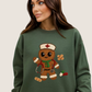 Crochet “Magic”  Gingerbread Nurse Crewneck