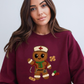 Crochet “Magic”  Gingerbread Nurse Crewneck
