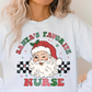Santa’s Favorite Nurse Retro T-Shirt/Crewneck