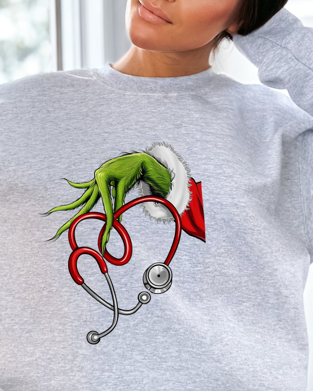 Green Fingers Stethoscope Crewneck