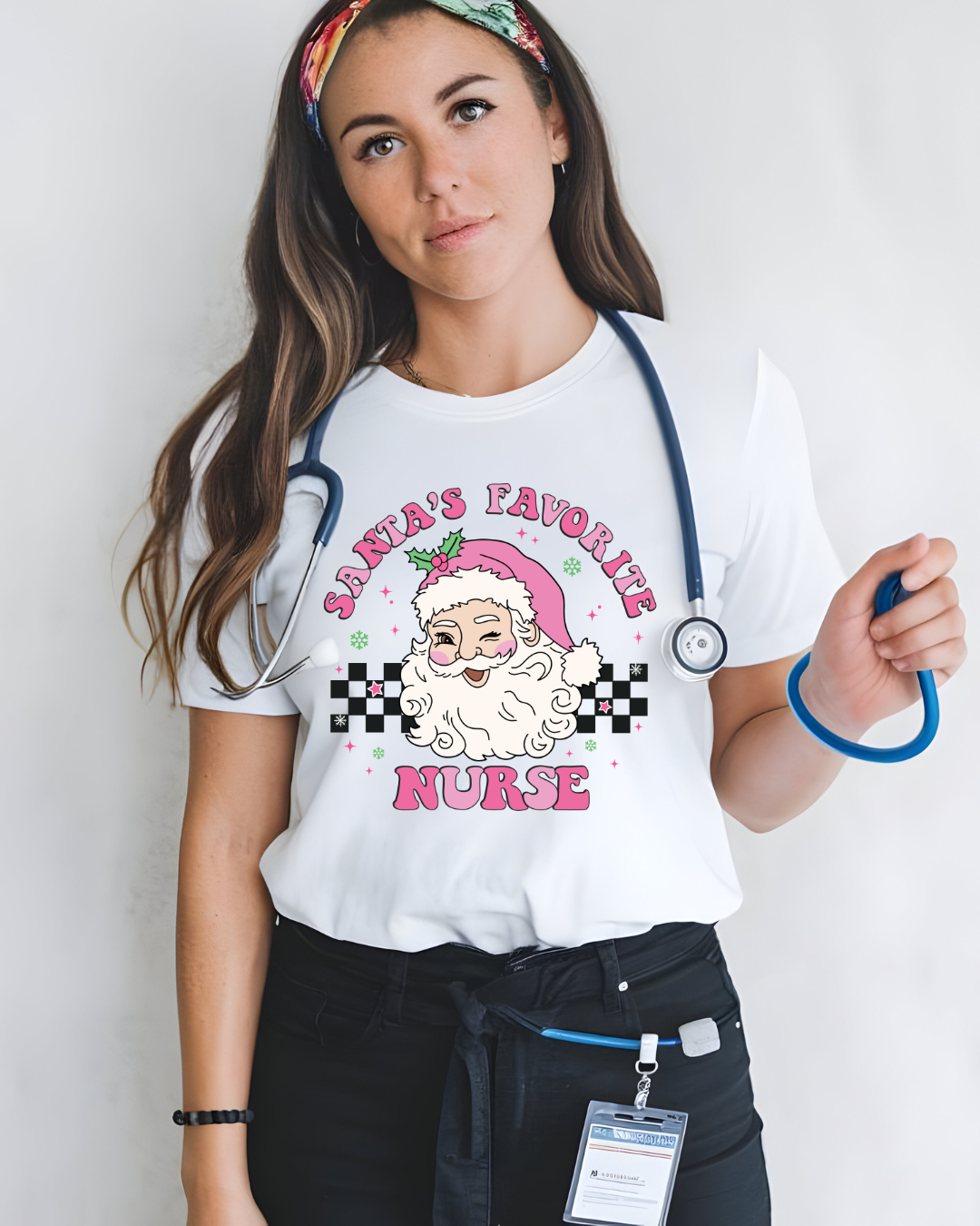 Santa’s Favorite Nurse Retro T-Shirt/Crewneck
