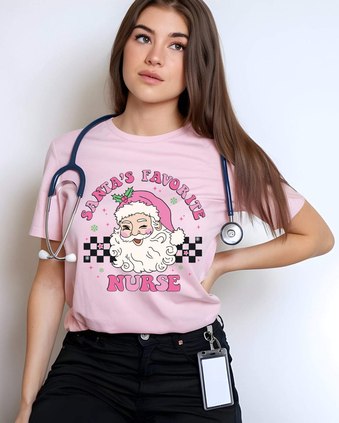 Santa’s Favorite Nurse Retro T-Shirt/Crewneck