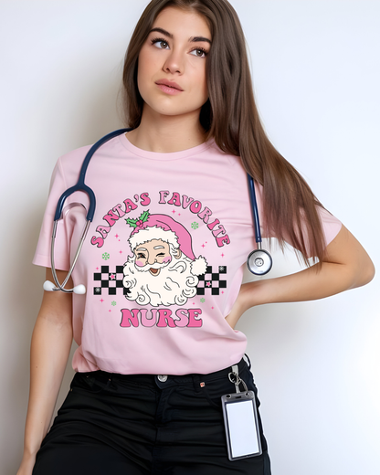 Santa’s Favorite Nurse Retro T-Shirt/Crewneck