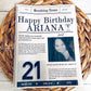 Birthday Annoucement Newspaper