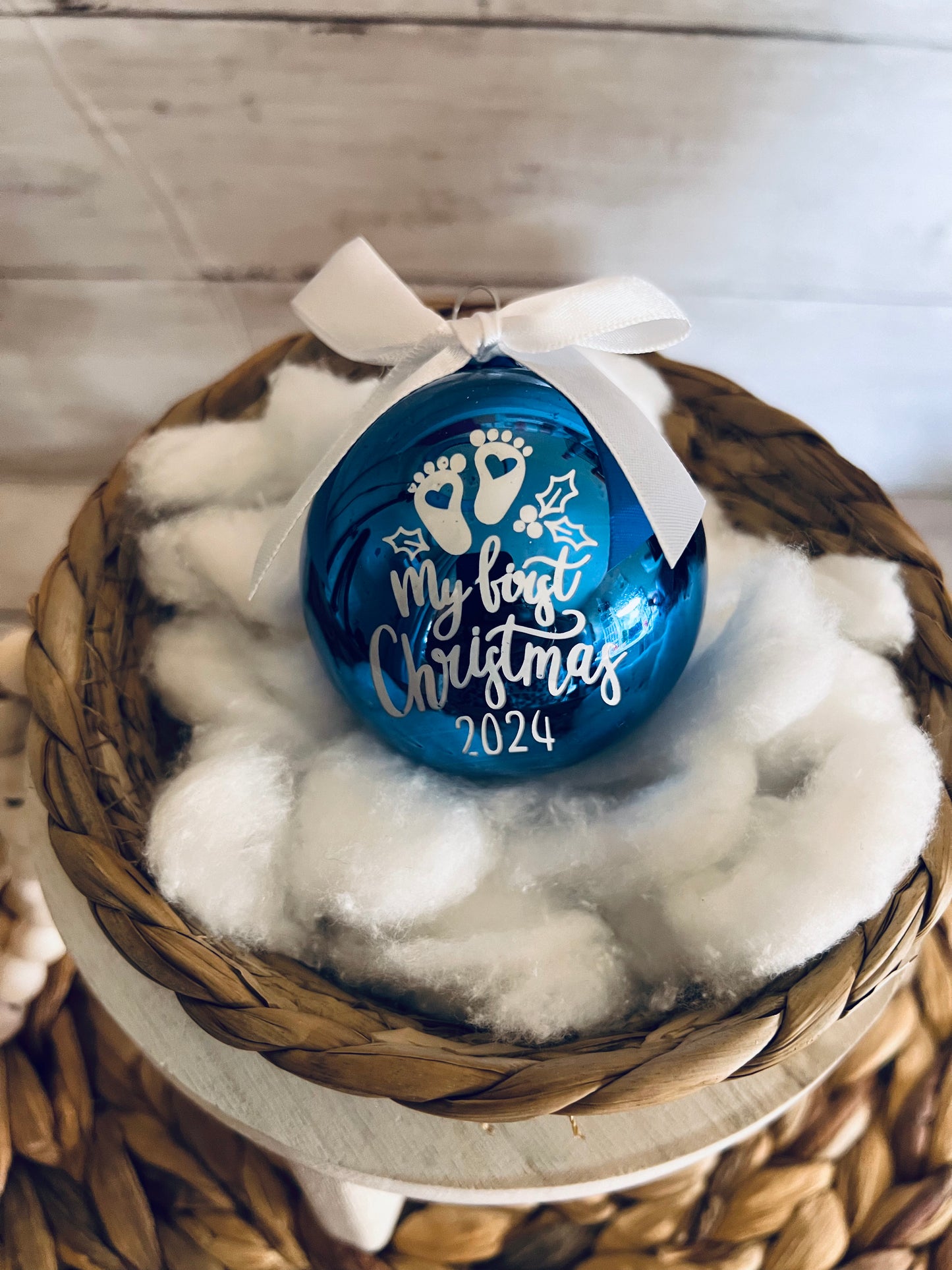 Custom Christmas Bulb Ornament