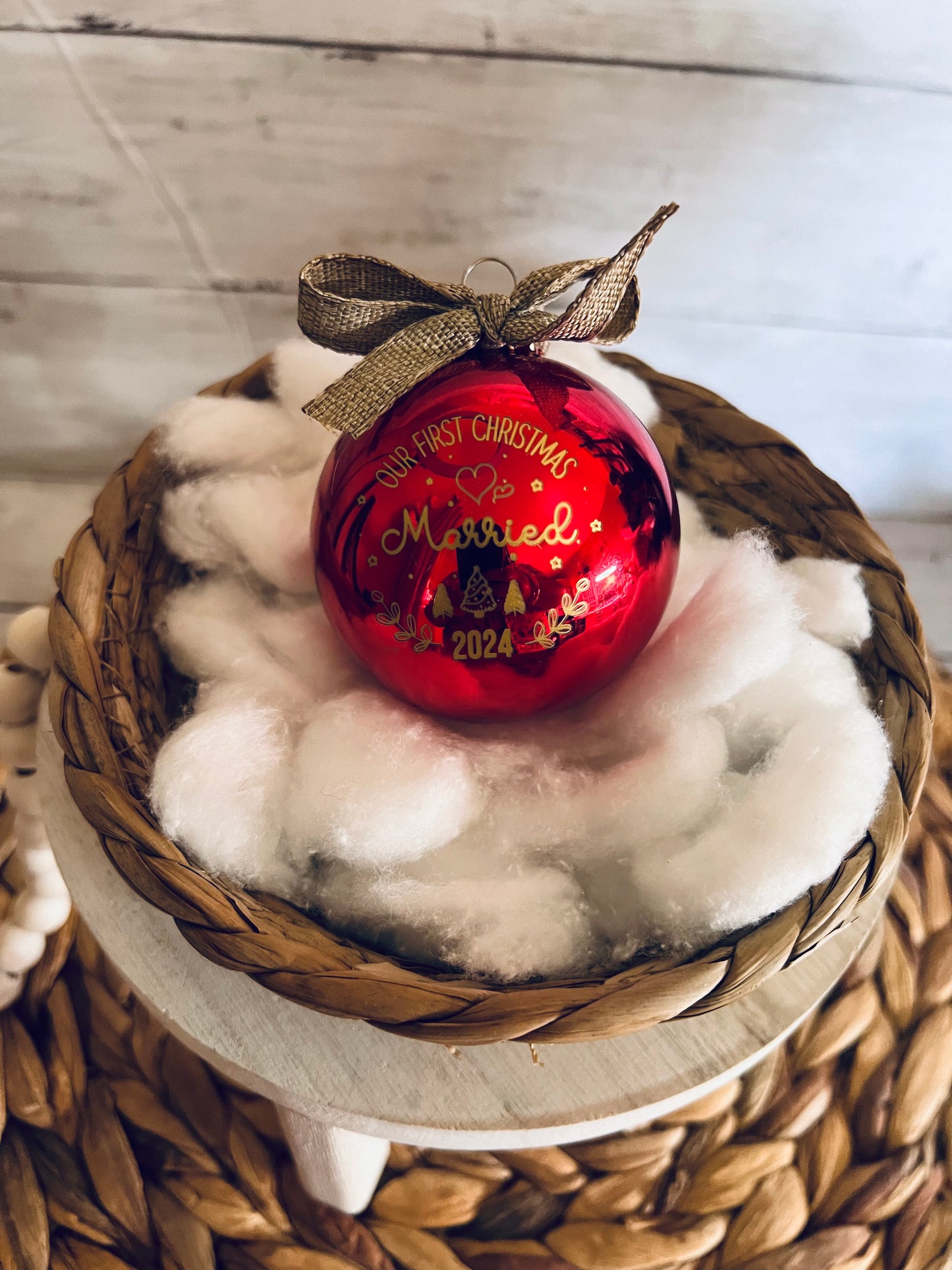 Custom Christmas Bulb Ornament