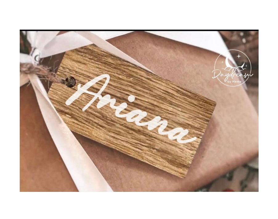 3D Wood Personalized Stocking Tags