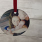 Glass Iridescent Photo Ornament