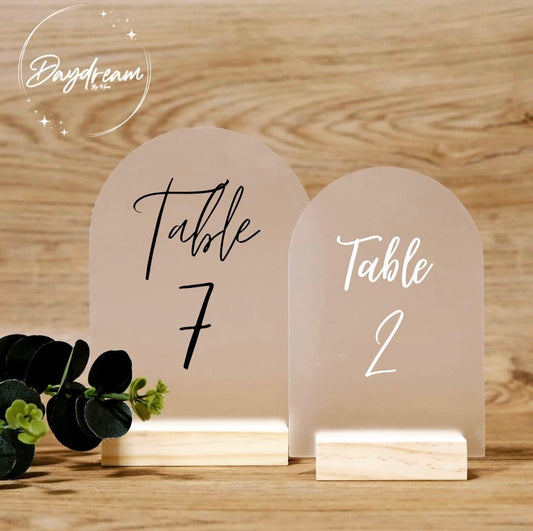 WEDDING TABLE NUMBERS